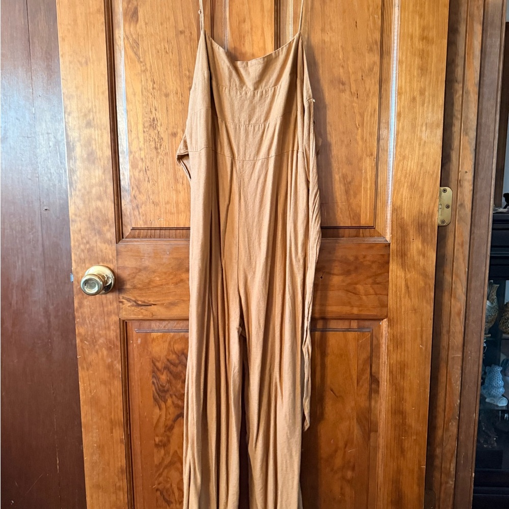 Elegant Tan Jumpsuit